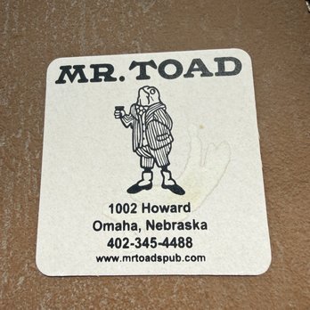 Mister Toad - Number - Pubs Near Me - Omaha, Nebraska Mister Toad - Number - Pubs Near Me - Omaha, Nebraska