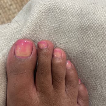 Herbal Nails & Spa - Arcadia - Close up of gel color changing colors - Nail Salons Near Me - Phoenix, Arizona