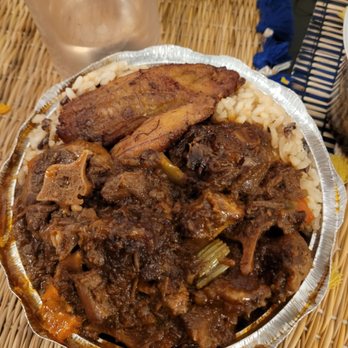 Island Express - Delicious oxtail with rice, sweet plaintain - Caribbean Near Me - Brooklyn, New York