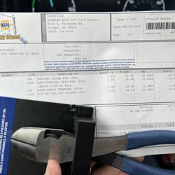 NAPA Auto Parts - Alaskan Auto - Shows price of wire cutters and double charge at the Four Corners NAPA location. Thieves!!!