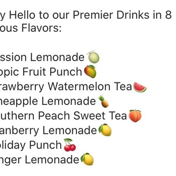 Premier Catering - Premier Drinks in 8 Delicious Flavors! Sold by the gallon for $15 or add on to your custom made menu. - Caterers Near Me