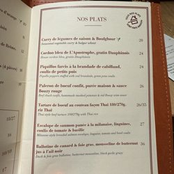 L'Apostrophe - Menu