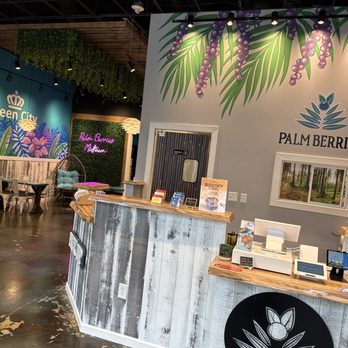 Palm Berries - Front counter and decor wall. - Acai Bowls Near Me - Charlotte, North Carolina