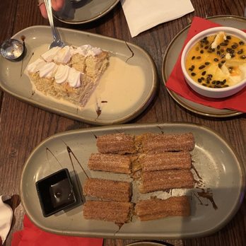 Kantu Peruvian Cuisine - Tres Leches; Churros; Passionfruit Panna Cotta - Peruvian Near Me - Queens, New York Kantu Peruvian Cuisine - Tres Leches; Churros; Passionfruit Panna Cotta - Peruvian Near Me - Queens, New York