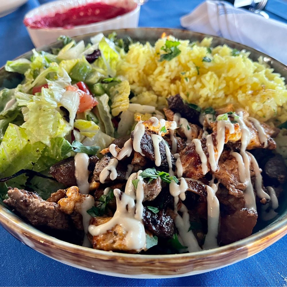 Zaytoon - Chicken and lamb combo gyro bowl - Mediterranean Near Me - West Hartford, Connecticut Zaytoon - Chicken and lamb combo gyro bowl - Mediterranean Near Me - West Hartford, Connecticut