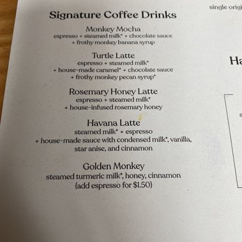 Frothy Monkey - Coffee menu - Coffee & Tea Near Me - Nashville, Tennessee