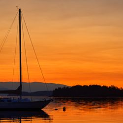 Guemes Island Resort - Sunrise from Guemes Island Resort area.