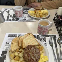 Busy diner. Friendly staff, meal was pretty good, Not too far of a drive, parking a little tight.