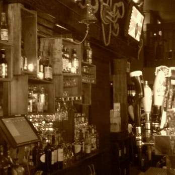Galway Hooker - The bar (in sepia) - Irish Near Me - New York, New York