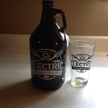 Electric Brewing Co - Growler and glass (sadly, both are empty) - Breweries Near Me - Murrieta, California Electric Brewing Co - Growler and glass (sadly, both are empty) - Breweries Near Me - Murrieta, California