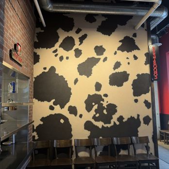 Red Cow Rochester - Restroom entrance with cool cow hide! - Sandwiches Near Me - Rochester, Minnesota Red Cow Rochester - Restroom entrance with cool cow hide! - Sandwiches Near Me - Rochester, Minnesota