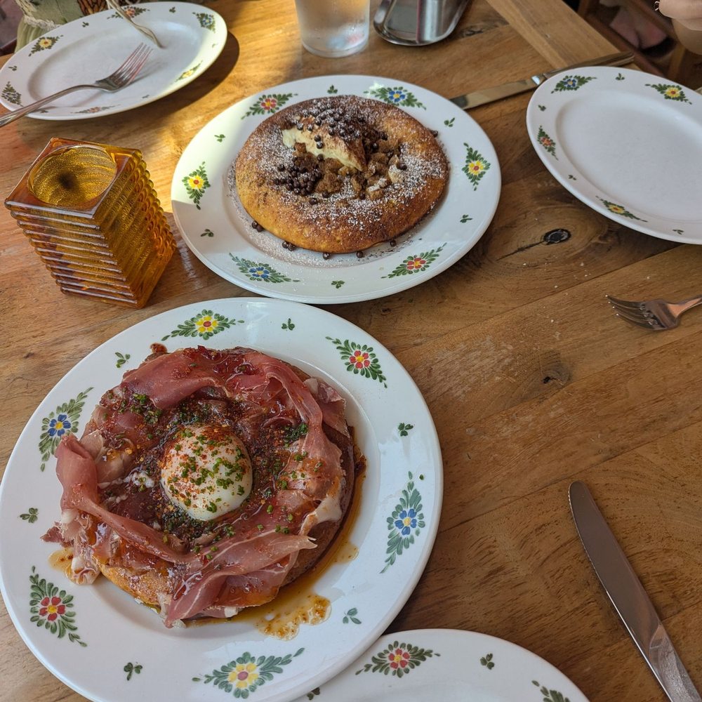 Osteria Morini - Pancakes: diavolo in the front and tiramisu in the back - Italian Near Me - Washington, DC, District of Columbia