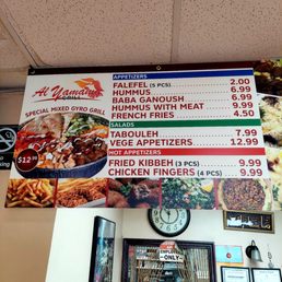 Menu as of 2/2022