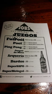Menu photo 6 Jobs Bar Buenos Aires, C