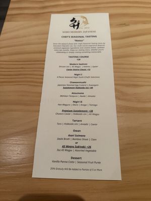 Menu photo 6 SOHO Modern Japanese Fremont, CA