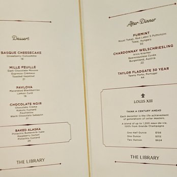 The Library - Desert menu - New American Near Me - Las Vegas, Nevada The Library - Desert menu - New American Near Me - Las Vegas, Nevada