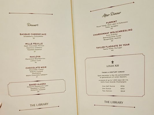 Menu photo 1 The Library Las Vegas, NV Menu photo 1 The Library Las Vegas, NV