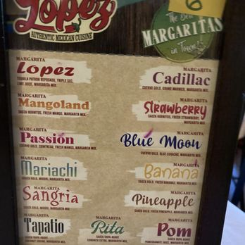 Hacienda Lopez - Drink menu - Mexican Near Me - Mohegan Lake, New York