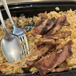 Fried rice with pork. Pork was fresh and tender.