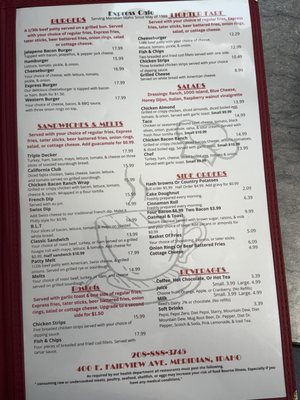 Menu photo 1 Express Cafe Meridian, ID Menu photo 1 Express Cafe Meridian, ID