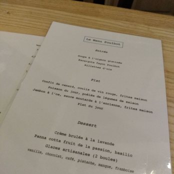 Le Poulbot - Fixed Price Menu. Usually the way to go. A la carte generally costs the same. - French Near Me - Paris, 75 Le Poulbot - Fixed Price Menu. Usually the way to go. A la carte generally costs the same. - French Near Me - Paris, 75
