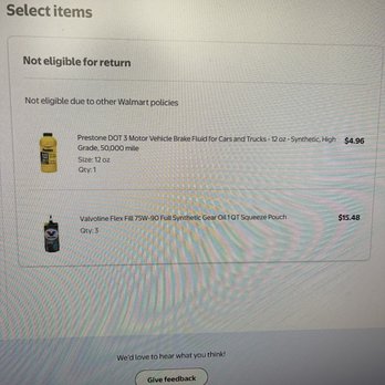 Walmart - he put the ineligible note for each item. - Department Stores Near Me - La Mesa, California Walmart - he put the ineligible note for each item. - Department Stores Near Me - La Mesa, California