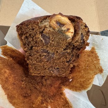 The Bakery by Indulge Right - Inside banana chocolate chip muffin - Gluten-Free Near Me - Clovis, California
