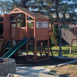children playing in the backyard