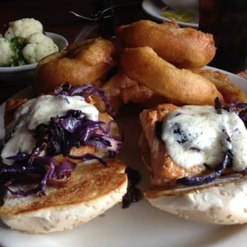 Hammerstone's - Salmon sliders with Boursin aioli...unexpected in a place that looks like a neighborhood bar. - American Near Me - Saint Louis, Missouri Hammerstone's - Salmon sliders with Boursin aioli...unexpected in a place that looks like a neighborhood bar. - American Near Me - Saint Louis, Missouri