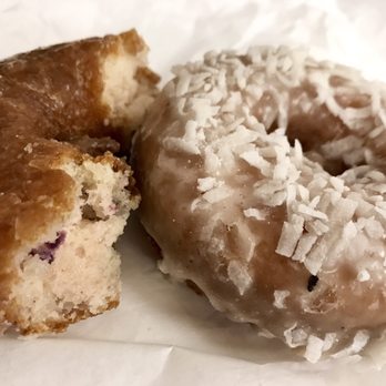 Granny's Donuts - Blueberry and coconut glaze cake donuts A++ @amanda.michell3 - Donuts Near Me - Long Beach, California