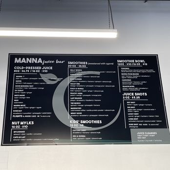 Manna Juice Bar - Main menu - Juice Bars & Smoothies Near Me - Mansfield, Texas Manna Juice Bar - Main menu - Juice Bars & Smoothies Near Me - Mansfield, Texas