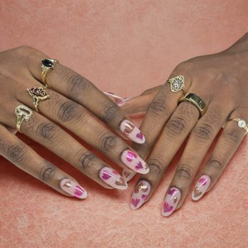 Premier Nails - Nail Salon Downtown Chicago - Valentine heart nail art on a soft nude base with a romantic, polished look. Playful yet elegant design at Premier Nails. - Nail Salons Near Me - Chicago, Illinois Premier Nails - Nail Salon Downtown Chicago - Valentine heart nail art on a soft nude base with a romantic, polished look. Playful yet elegant design at Premier Nails. - Nail Salons Near Me - Chicago, Illinois