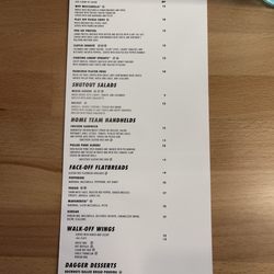Food menu