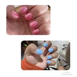 Gel nails with shellac polish