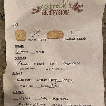 Schrocks Country Store - Order form deli sandwiches! - Furniture Stores Near Me - Oakland, Maryland Schrocks Country Store - Order form deli sandwiches! - Furniture Stores Near Me - Oakland, Maryland