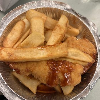 Valentino's Restaurant & Pizzeria - Chicken fingers with bbq already on them - Pizza Near Me - Ledyard, Connecticut