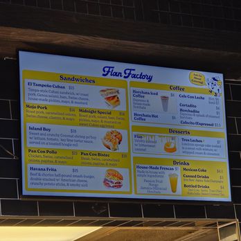 Flan Factory - 2026-2-7 Menu 3/3 - Cuban Near Me - Tampa, Florida Flan Factory - 2026-2-7 Menu 3/3 - Cuban Near Me - Tampa, Florida