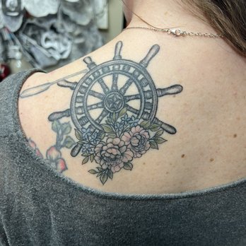 Irvine Ink Tattoo - Spirit of Dana Point ship's wheel - Tattoo Near Me - Lake Forest, California Irvine Ink Tattoo - Spirit of Dana Point ship's wheel - Tattoo Near Me - Lake Forest, California