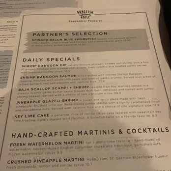 Bonefish Grill - Menu - Seafood Near Me - Atlanta, Georgia