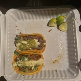 Birria and al pastor. Birria and al pastor.