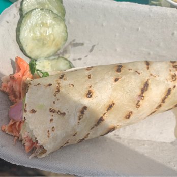 Red Fish Blue Fish - Salmon Tacone (with pickles from Hubby's sandwich, lol!) - Fish & Chips Near Me - Victoria, British Columbia Red Fish Blue Fish - Salmon Tacone (with pickles from Hubby's sandwich, lol!) - Fish & Chips Near Me - Victoria, British Columbia