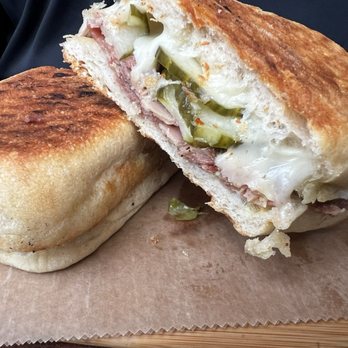 Duckfat - Slow Roasted Pulled Pork Cubano Panini - New American Near Me - Portland, Maine Duckfat - Slow Roasted Pulled Pork Cubano Panini - New American Near Me - Portland, Maine