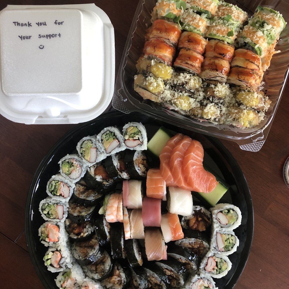 IKKAI Restaurant - Our complete order with hot, cold and thank you cheesecake - Japanese Near Me - Naperville, Illinois