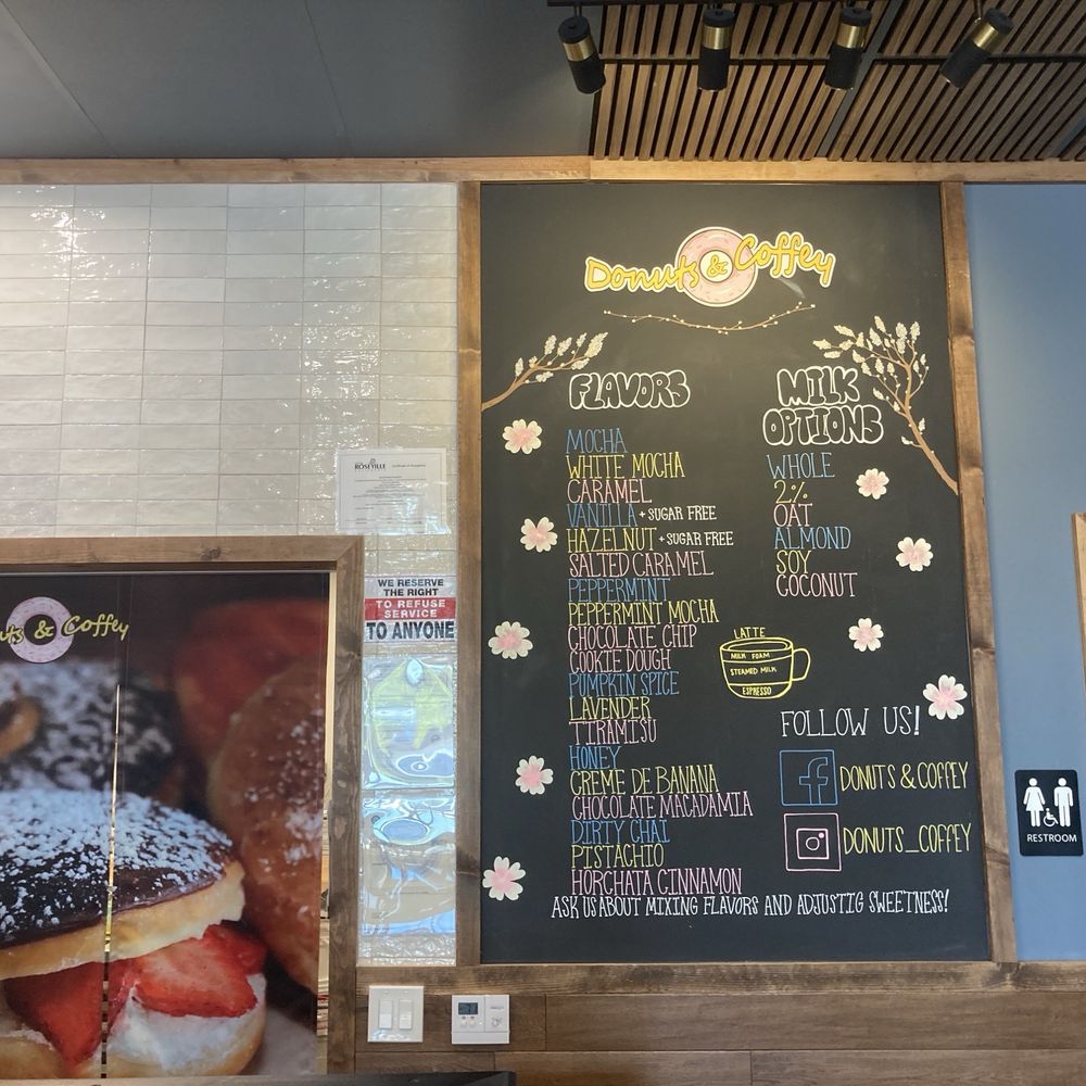 Donuts & Coffey - Flavors for drinks - Donuts Near Me - Roseville, California Donuts & Coffey - Flavors for drinks - Donuts Near Me - Roseville, California
