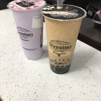 Sharetea - Taro ice blend no topping and coffee ice blend with ice cream and boba. - Coffee & Tea Near Me - Concord, California