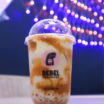 Rebel Teahouse - Dirty Pumpkin with Crystal Boba @tiffhuangry - Bubble Tea Near Me - Decatur, Georgia