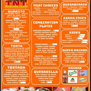 TNT Mexican Cuisine - Menu - Food Trucks Near Me - Wheatland , California TNT Mexican Cuisine - Menu - Food Trucks Near Me - Wheatland , California