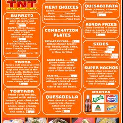 TNT Mexican Cuisine - Menu
