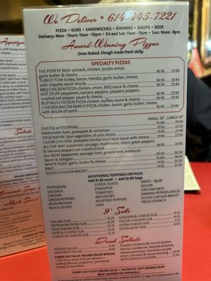 Menu photo 1 Plank's Cafe & Pizzeria Columbus, OH