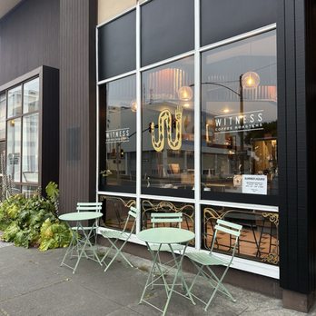 Witness Coffee Roasters - Front patio - Coffee & Tea Near Me - Eureka, California Witness Coffee Roasters - Front patio - Coffee & Tea Near Me - Eureka, California